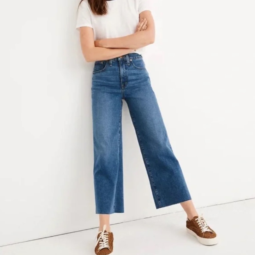 Madewell Slim Wide Leg Crop - Raw Hem Edition
